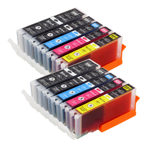 Cartucce d'inchiostro Canon PGI-550XL/CLI-551XL compatibili (4 nero + 6 colori)