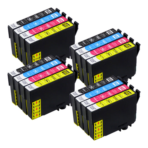 Cartucce d'inchiostro Epson 502XL compatibili (4 neri + 12 colori)