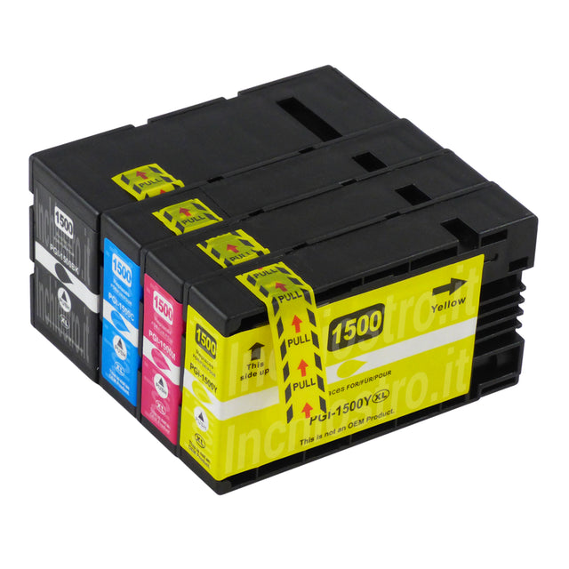 Cartucce d'inchiostro Canon PGI-1500XL compatibili (1 nero + 3 colori)