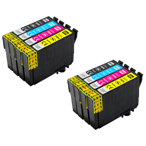 Cartucce d'inchiostro Epson 604XL compatibili (2 neri + 6 colori)