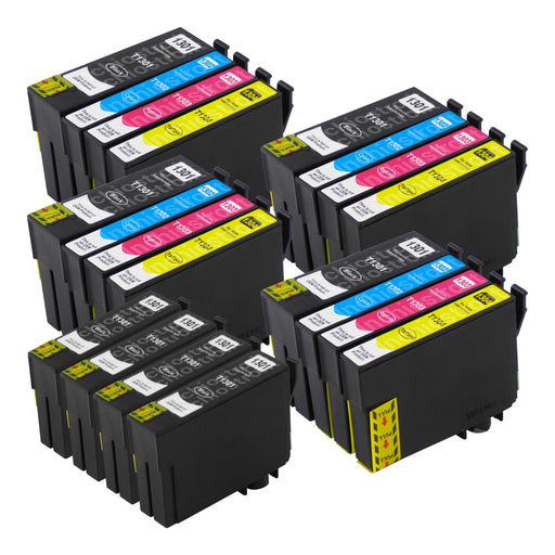 Cartucce d'inchiostro Epson T13XL compatibili (8 nero + 12 colori)