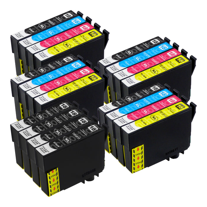 Cartucce d'inchiostro Epson T18XL compatibili (8 nero + 12 colori)
