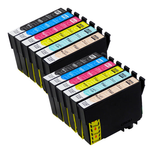Cartucce d'inchiostro Epson T0807 compatibili (2 neri + 10 colori)