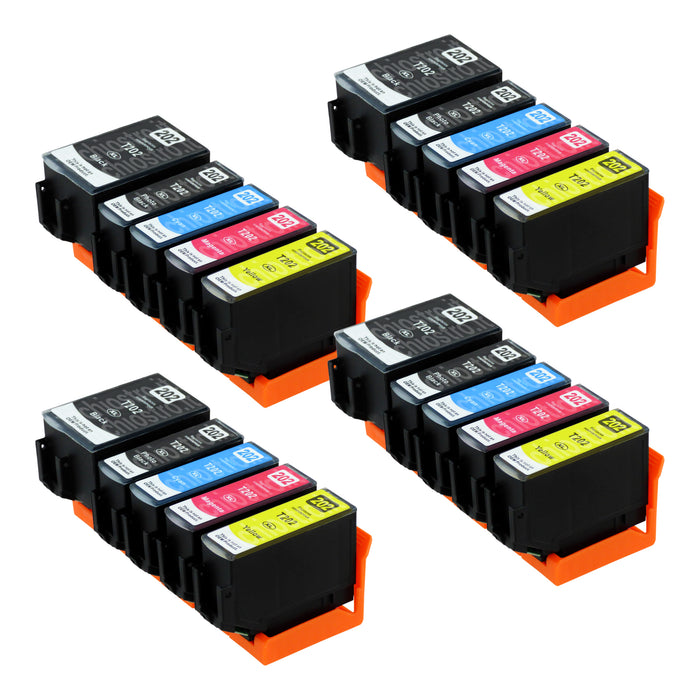 Cartucce d'inchiostro Epson 202XL compatibili (4 neri + 4 neri fotografici + 12 colori)