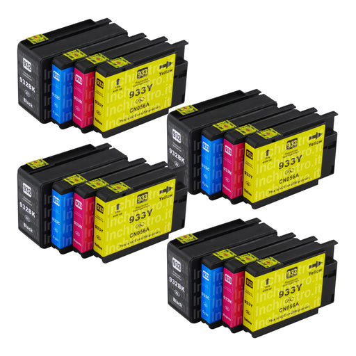 Cartucce d'inchiostro HP 932XL/933XL compatibili (4 nero + 12 colori)