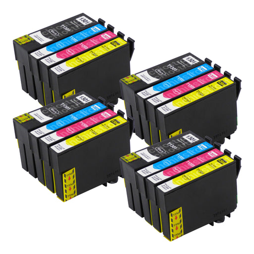 Cartucce d'inchiostro Epson T13XL compatibili (4 neri + 12 colori)