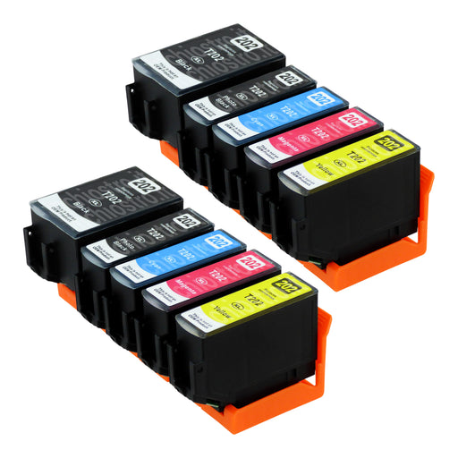 Cartucce d'inchiostro Epson 202XL compatibili (2 neri + 2 neri fotografici + 6 colori)