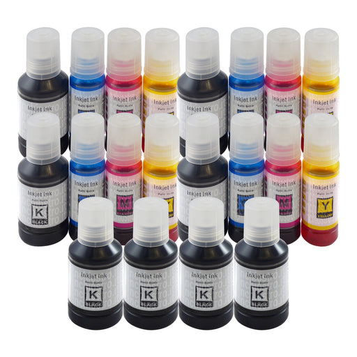 Flacone d'inchiostro compatibile Epson Ecotank (8 nero + 12 colori)