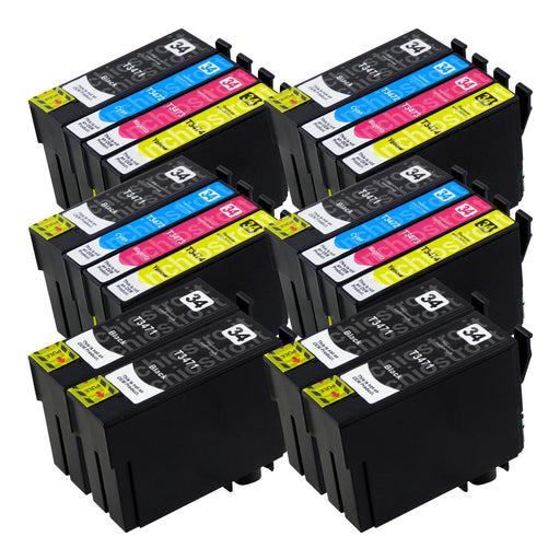 Cartucce d'inchiostro Epson T34XL compatibili (8 nero + 12 colori)