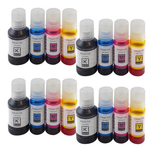 Flacone d'inchiostro compatibile Epson Ecotank (4 nero + 12 colori)