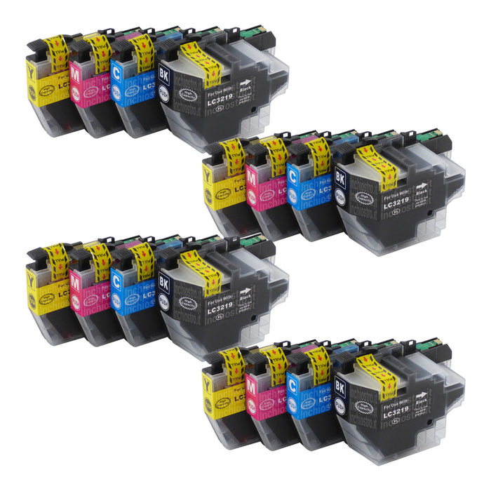 Cartucce d'inchiostro Brother LC3217XL/LC3219XL compatibili (4 nero + 12 colori)