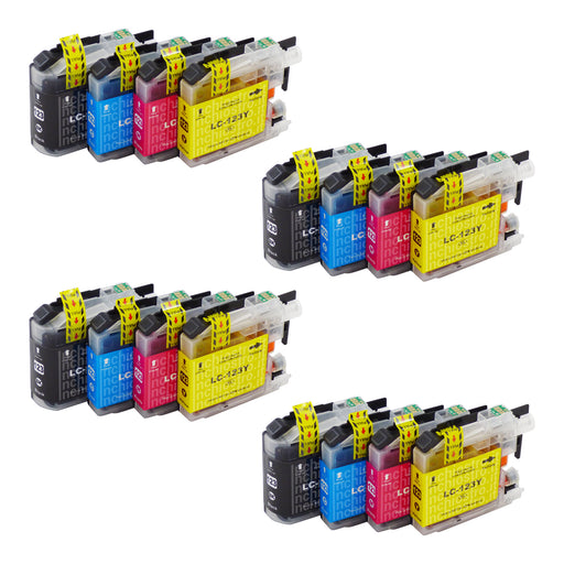 Cartucce d'inchiostro Brother LC123XL compatibili (4 nero + 12 colori)