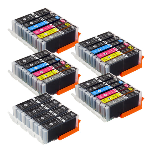 Cartucce d'inchiostro Canon PGI-570XL/CLI-571XL compatibili (12 neri + 12 colori + 4 grigi)