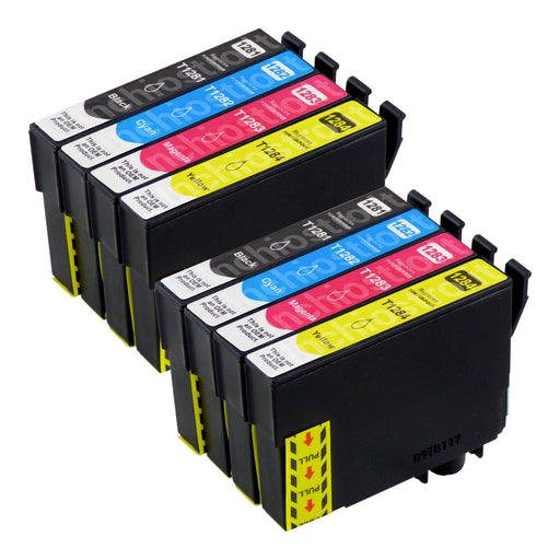 Cartucce d'inchiostro Epson T1285 compatibili (2 neri + 6 colori)