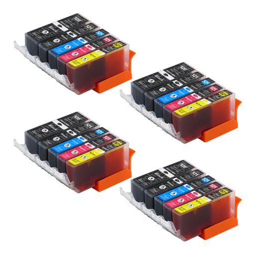Cartucce d'inchiostro Canon PGI-520/CLI-521XL compatibili (8 nero + 12 colori)