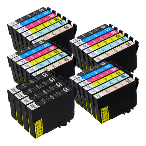 Cartucce d'inchiostro Epson T0807 compatibili (8 nero + 20 colori)