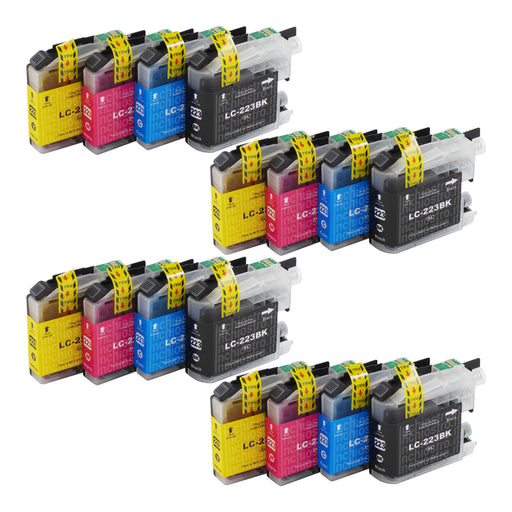 Cartucce d'inchiostro Brother LC223XL compatibili (4 nero + 12 colori)