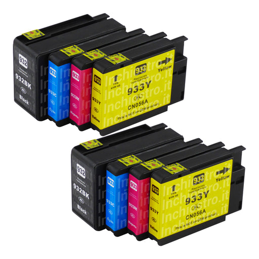 Cartucce d'inchiostro HP 932XL/933XL compatibili (2 neri + 6 colori)