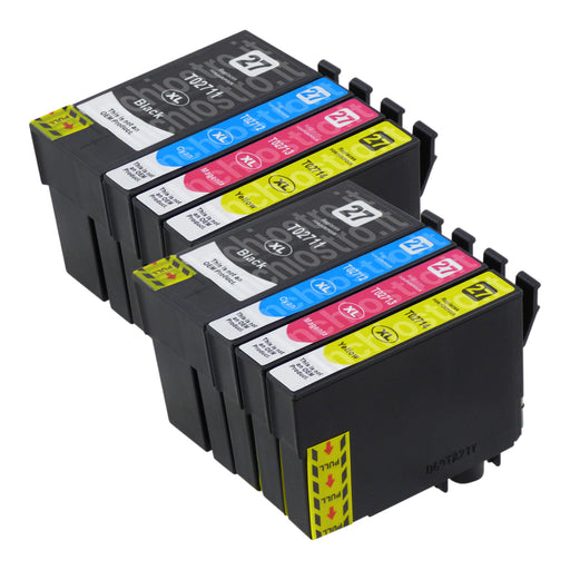 Cartucce d'inchiostro Epson T27XL compatibili (2 neri + 6 colori)
