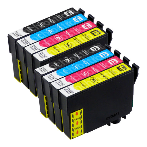 Cartucce d'inchiostro Epson T18XL compatibili (2 neri + 6 colori)