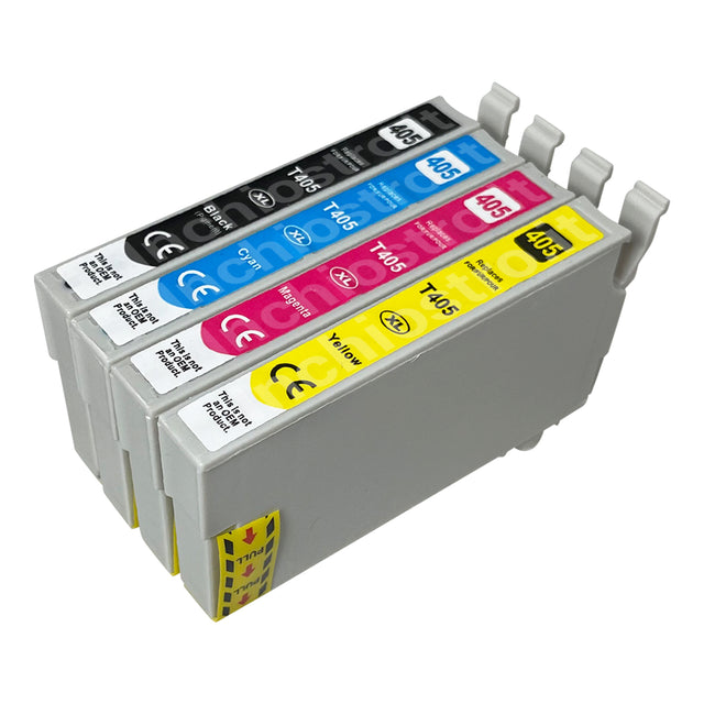 Cartucce d'inchiostro Epson 405XL compatibili (1 nero + 3 colori)