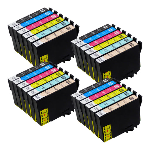 Cartucce d'inchiostro Epson T0807 compatibili (4 nero + 20 colori)