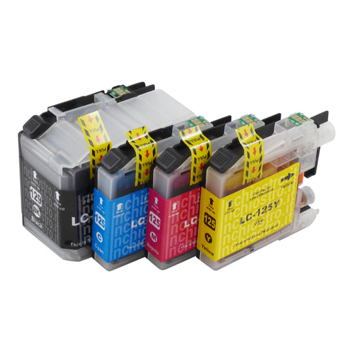 Cartucce d'inchiostro Brother LC129XL compatibili (1 nero + 3 colori)