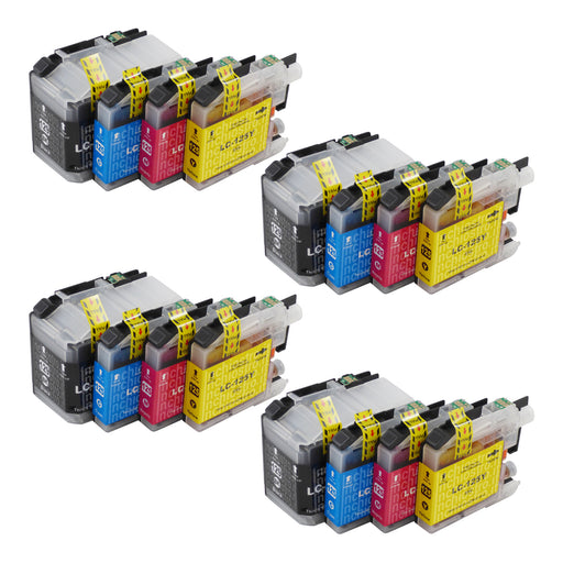 Cartucce d'inchiostro Brother LC129XL compatibili (4 nero + 12 colori)