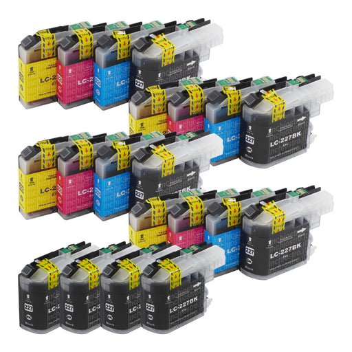 Cartucce d'inchiostro Brother LC227XL compatibili (8 nero + 12 colori)