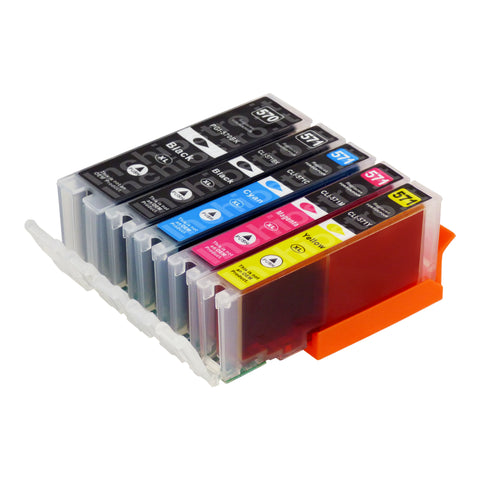 Cartucce d'inchiostro Canon PGI-570XL/CLI-571XL compatibili (2 neri + 3 colori)