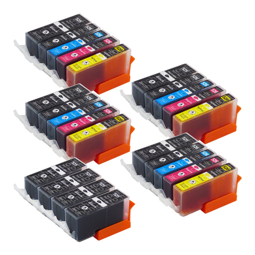 Cartucce d'inchiostro Canon PGI-525/CLI-526XL compatibili (12 nero + 12 colori)