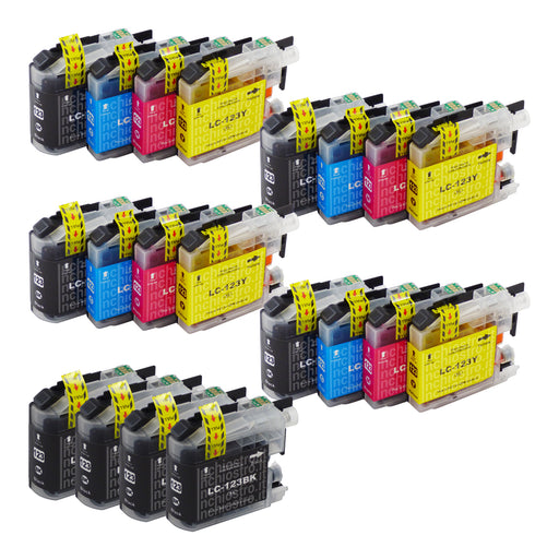 Cartucce d'inchiostro Brother LC123XL compatibili (8 nero + 12 colori)