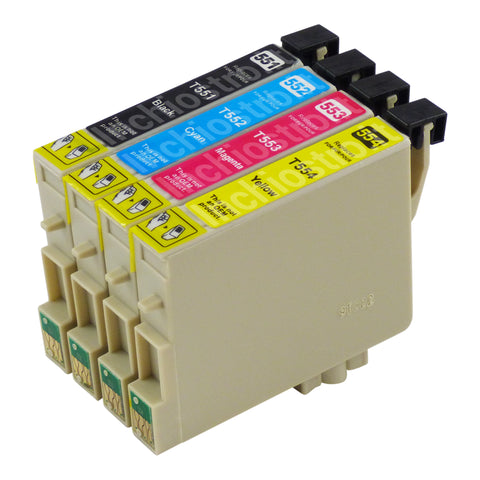 Cartucce d'inchiostro Epson T0556 compatibili (1 nero + 3 colori)