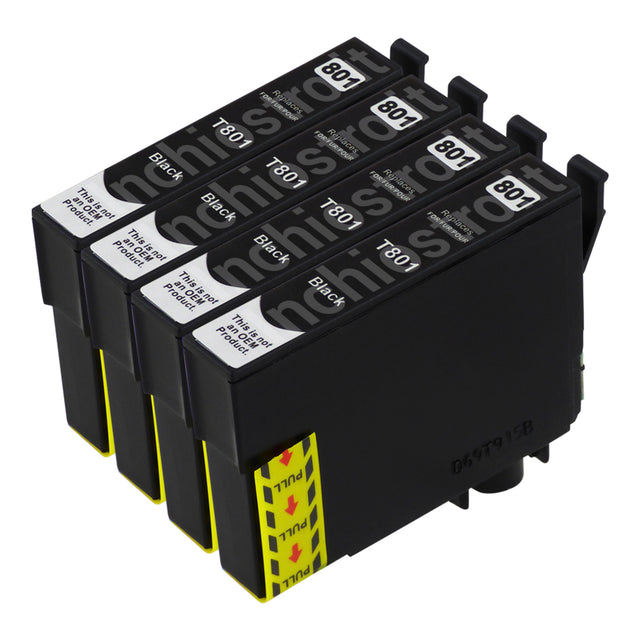 Cartucce d'inchiostro Epson T0801 compatibili Nero (4 Nero)