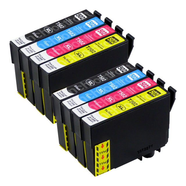 Cartucce d'inchiostro Epson 502XL compatibili (2 neri + 6 colori)