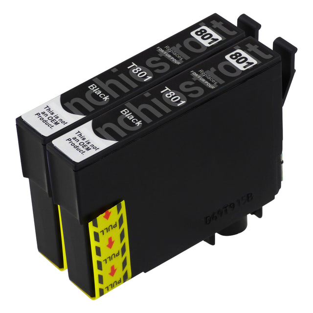 Cartucce d'inchiostro Epson T0801 compatibili Nero (2 Nero)