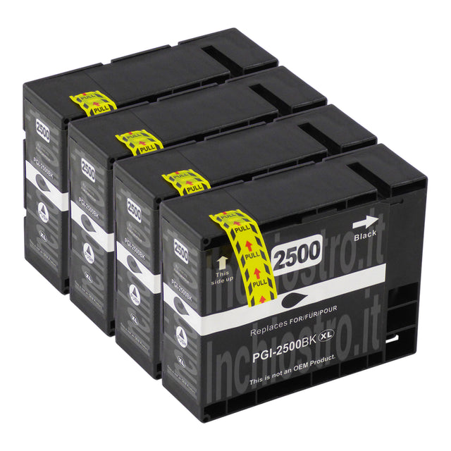 Cartucce d'inchiostro Canon PGI-2500XL compatibili Nero (4 Nero)
