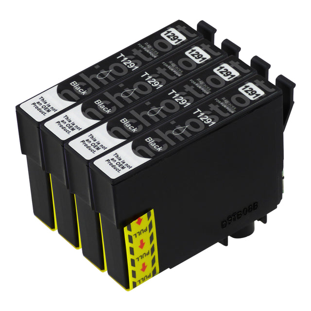Cartucce d'inchiostro Epson T1291 compatibili Nero (4 Nero)
