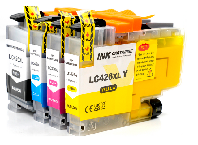 Cartucce d'inchiostro Brother LC426XL compatibili (1 nero + 3 colori)