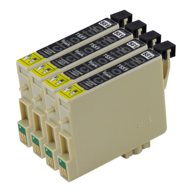 Cartucce d'inchiostro Epson T0551 compatibili Nero (4 Nero)