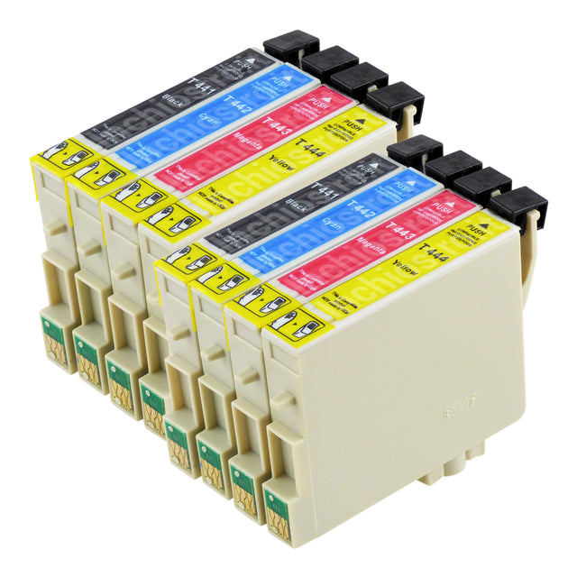 Cartucce d'inchiostro Epson T0445 compatibili (2 neri + 6 colori)