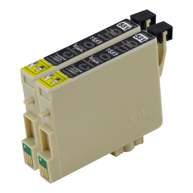 Cartucce d'inchiostro Epson T0551 compatibili Nero (2 Nero)